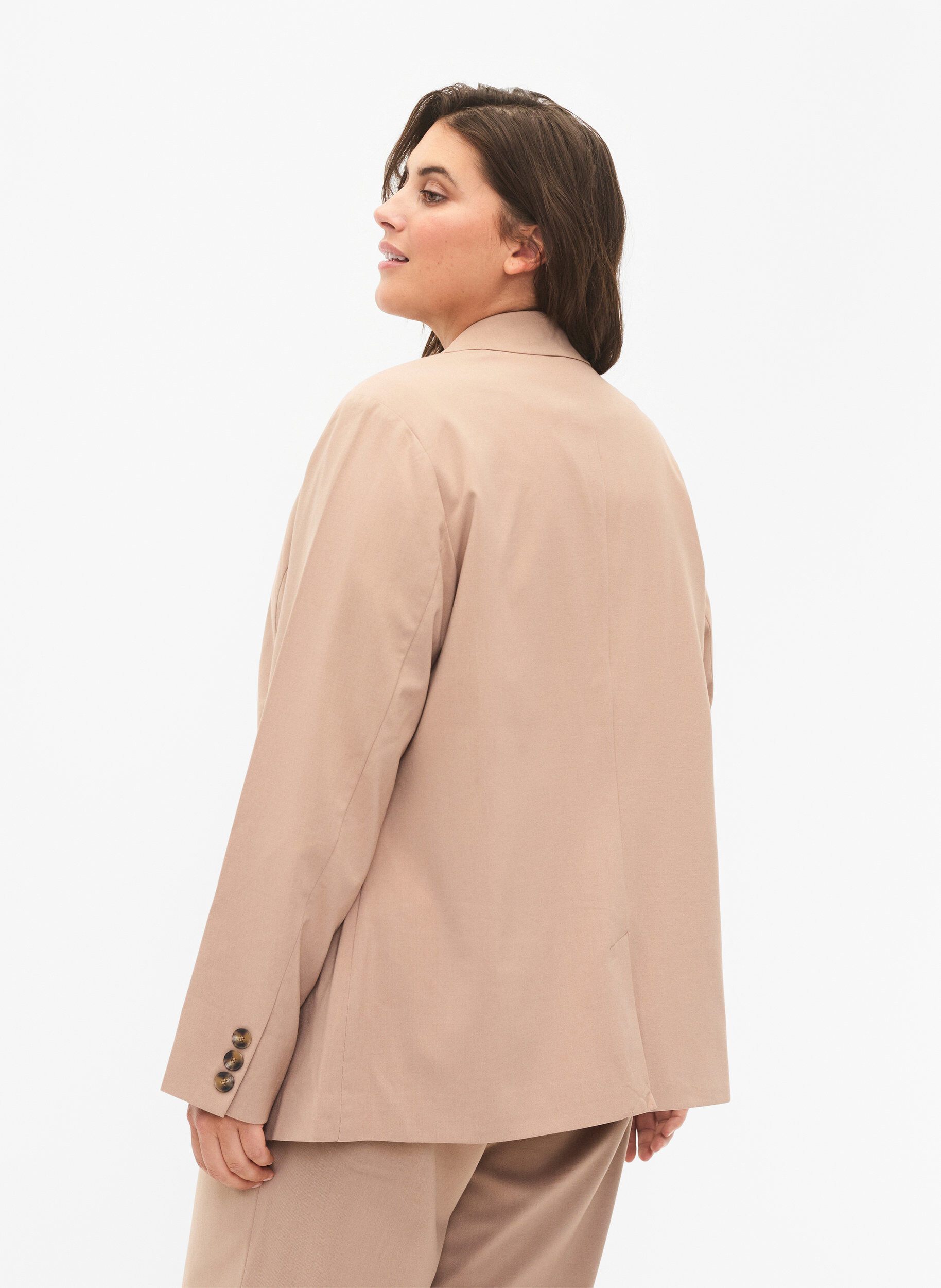 Zizzi Blazer classique avec fermeture &agrave; boutons, Amphora, Model image number 1