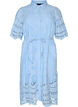 Robe chemise en broderie anglaise avec une ceinture &agrave; nouer, Bleu, Packshot image number 0