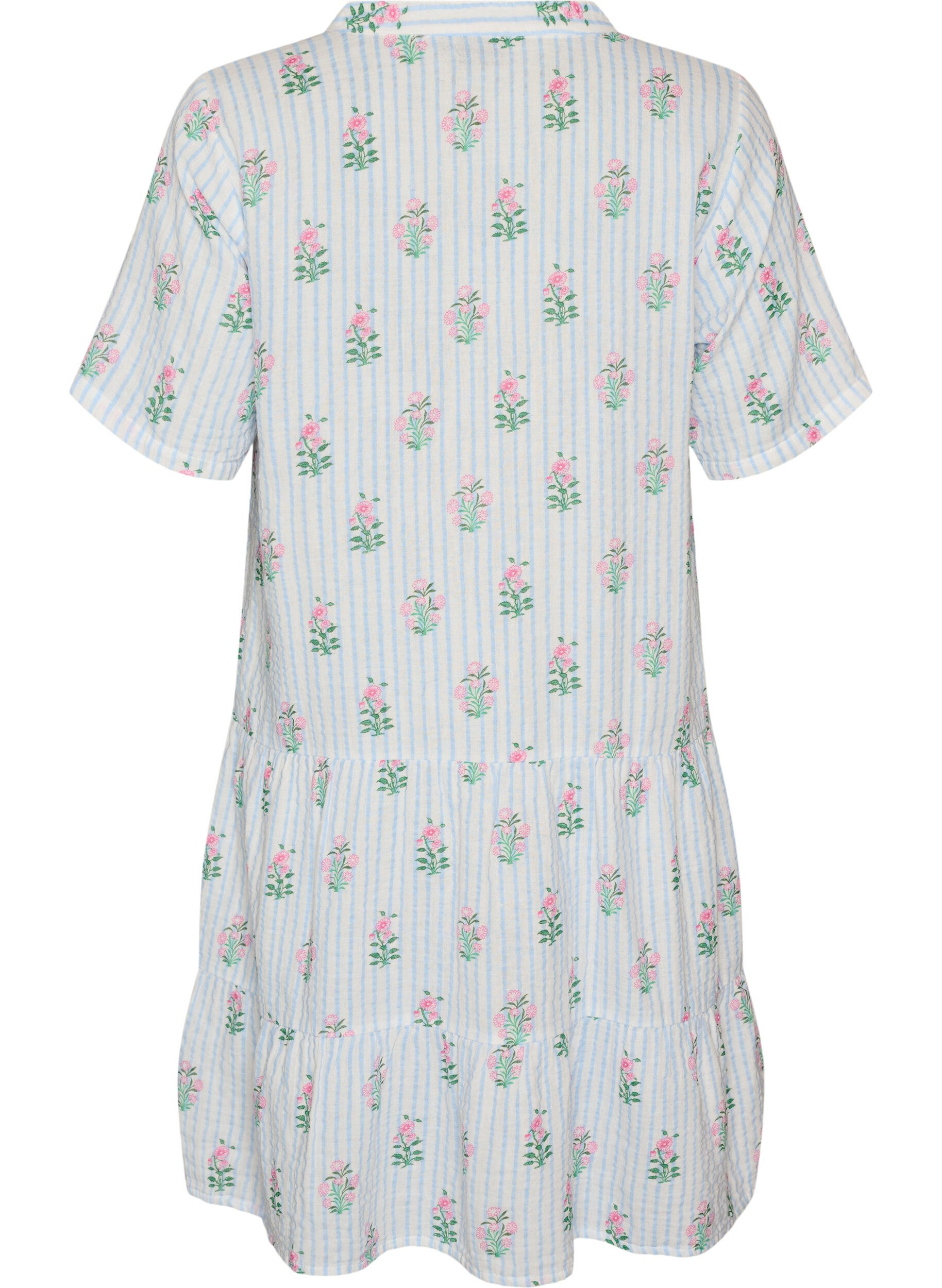 ZizziRobe courte &eacute;vas&eacute;e en mousseline de coton, Vanille, Packshot image number 1