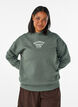 Sweat &agrave; capuche avec imprim&eacute; poitrine, Vert, Model image number 0