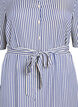 Robe-chemise longue jusqu&rsquo;aux chevilles avec ceinture &agrave; nouer et rayures, Bleu, Packshot image number 2