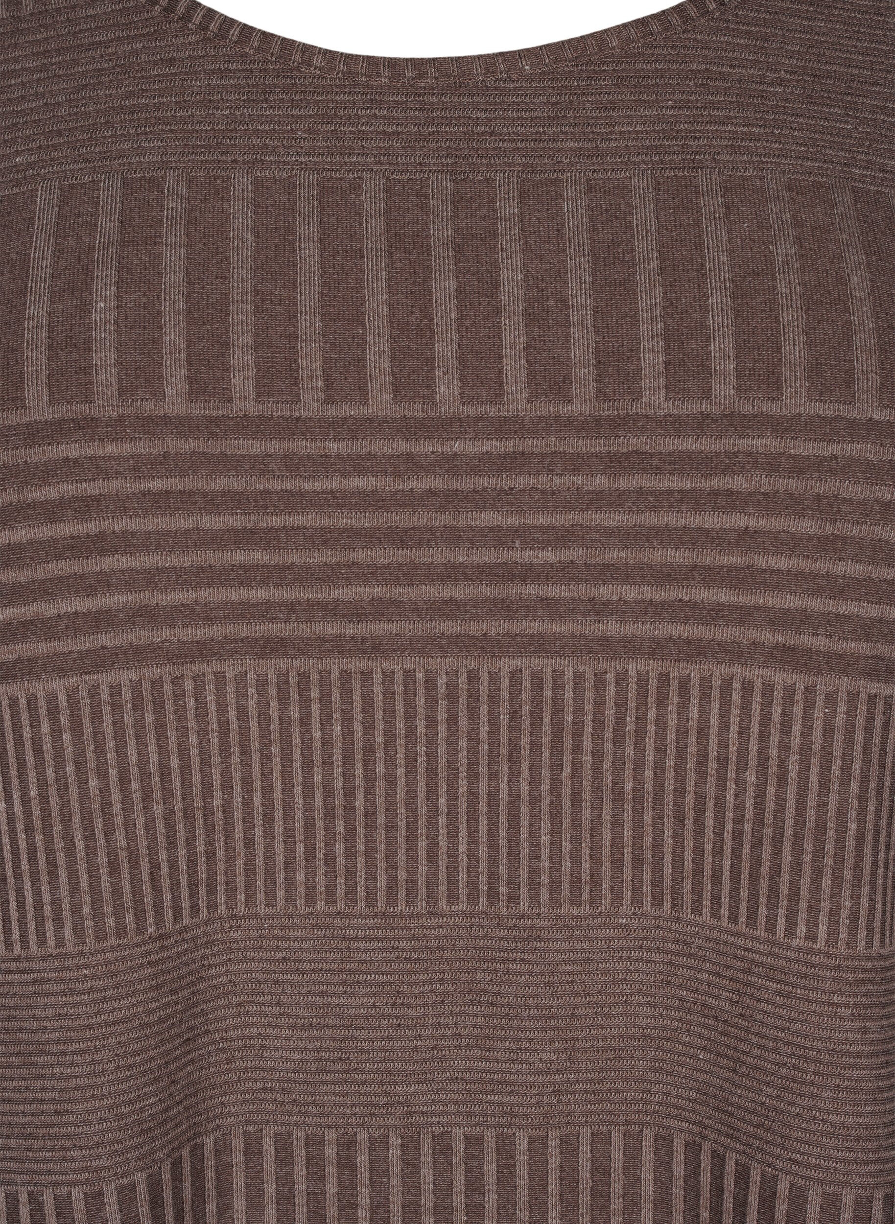 Zizzi Blouse avec manches 3/4 et motif ray&eacute;, Ch. Martini Mel., Packshot image number 2