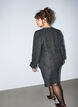 Veste boucl&eacute;e avec sequins et boutons d&eacute;coratifs, Noir, Model image number 2