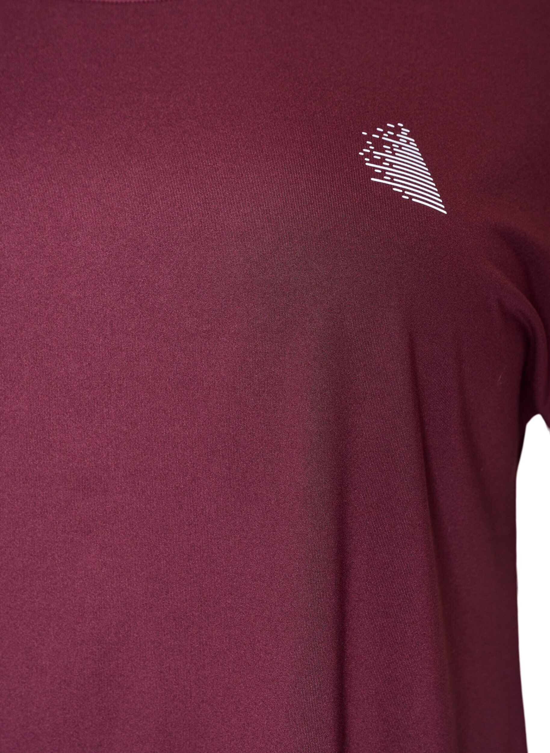 ZizziT-shirt de sport couleur unie, Bordeaux, Packshot image number 2