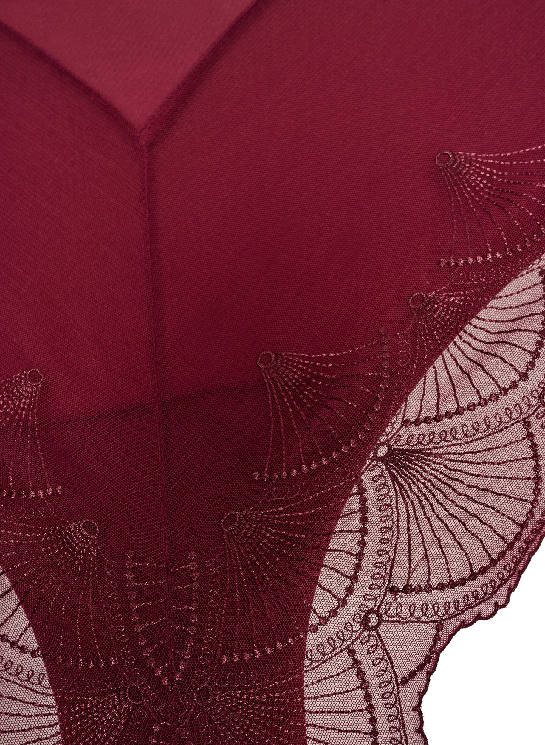 ZizziCulotte avec maille et finitions en dentelle brod&eacute;e, Bordeaux, Packshot image number 2