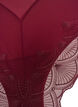 Culotte avec maille et finitions en dentelle brod&eacute;e, Bordeaux, Packshot image number 2