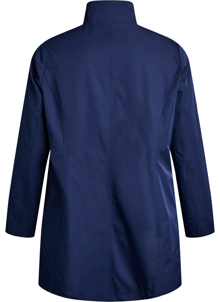 Veste de mi-saison avec poches et col montant, Bleu, Packshot image number 1