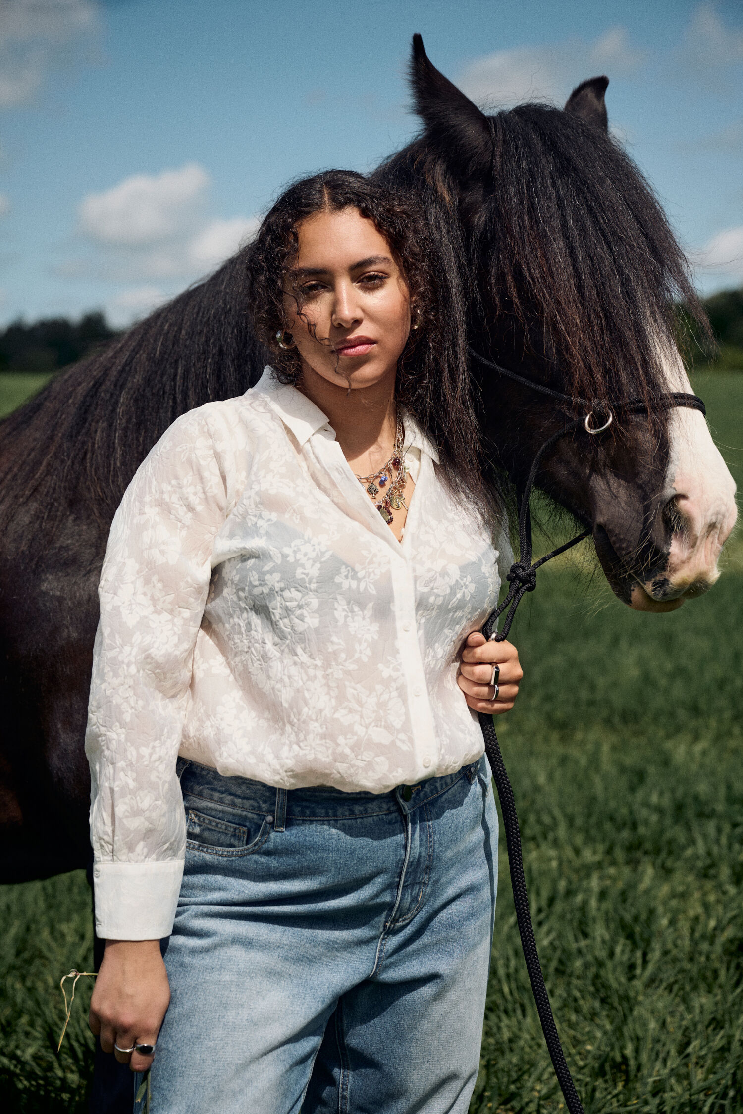 Chemise avec motif, , Model