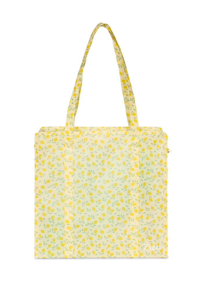 Sac de magasinage avec fermeture &eacute;clair, Jaune clair, Packshot image number 1