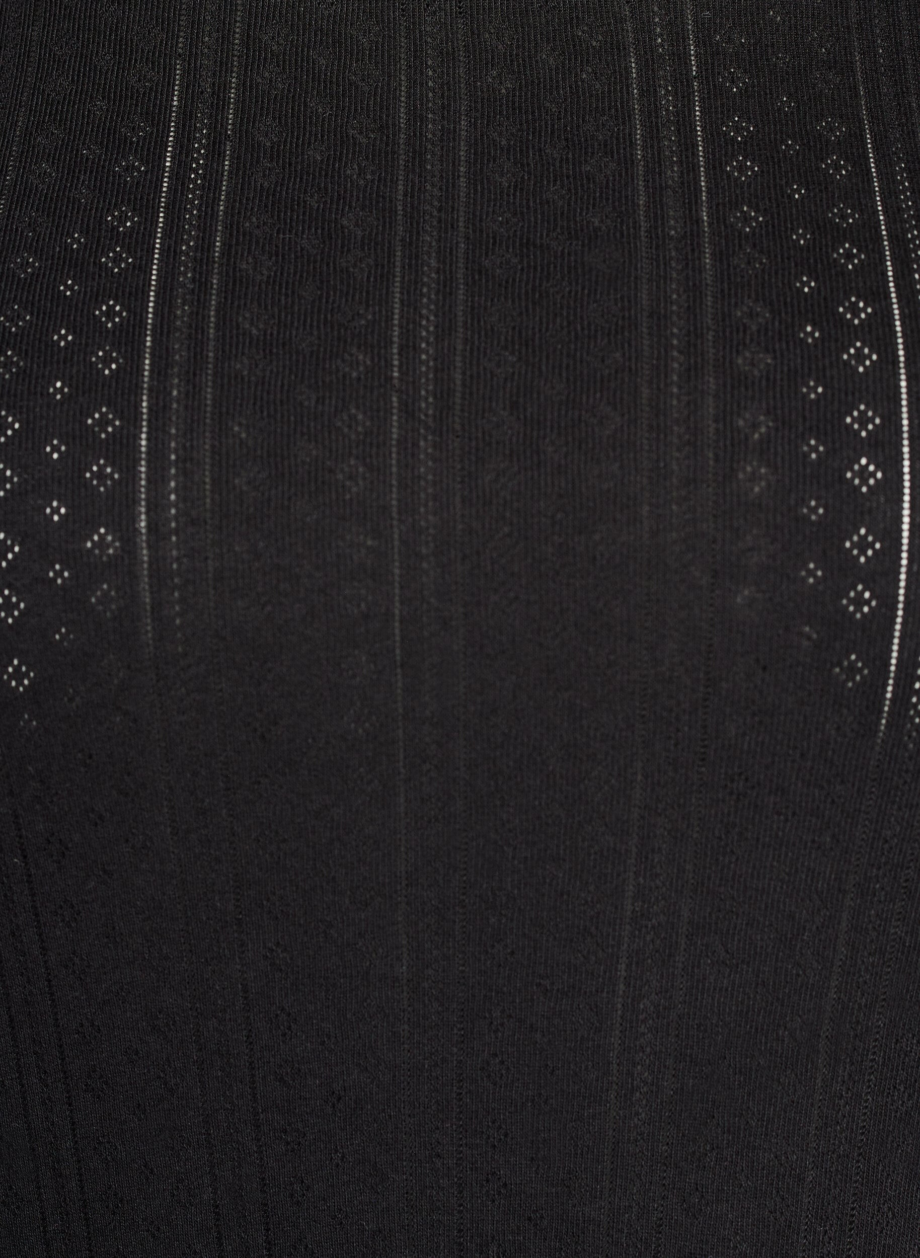 Zizzi T-shirt en coton avec broderie ajour&eacute;e, Noir, Packshot image number 2