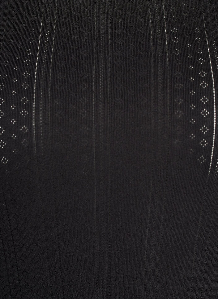 T-shirt en coton avec broderie ajour&eacute;e, Noir, Packshot image number 2