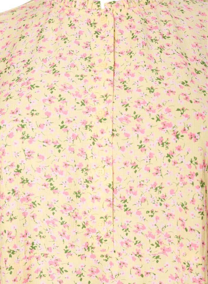 Robe courte en viscose avec volants, Jaune, Packshot image number 2