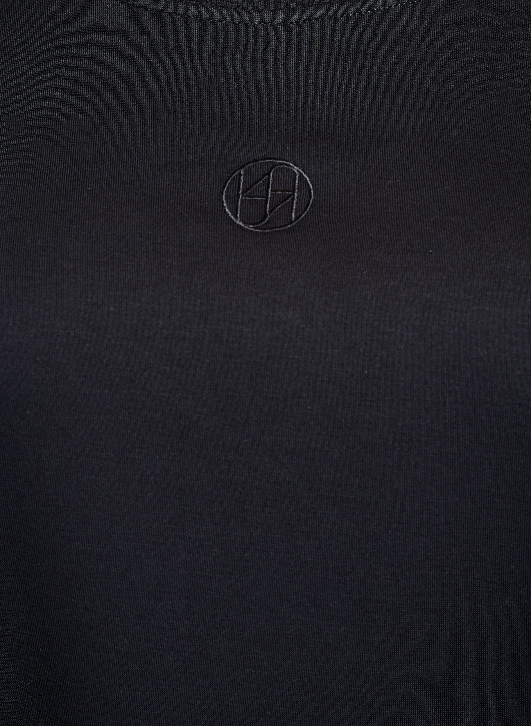 Zizzi Robe sweat courte avec volants, Noir, Packshot image number 2