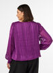 Blouse &agrave; rayures avec coupe ballon, Violet, Model image number 2