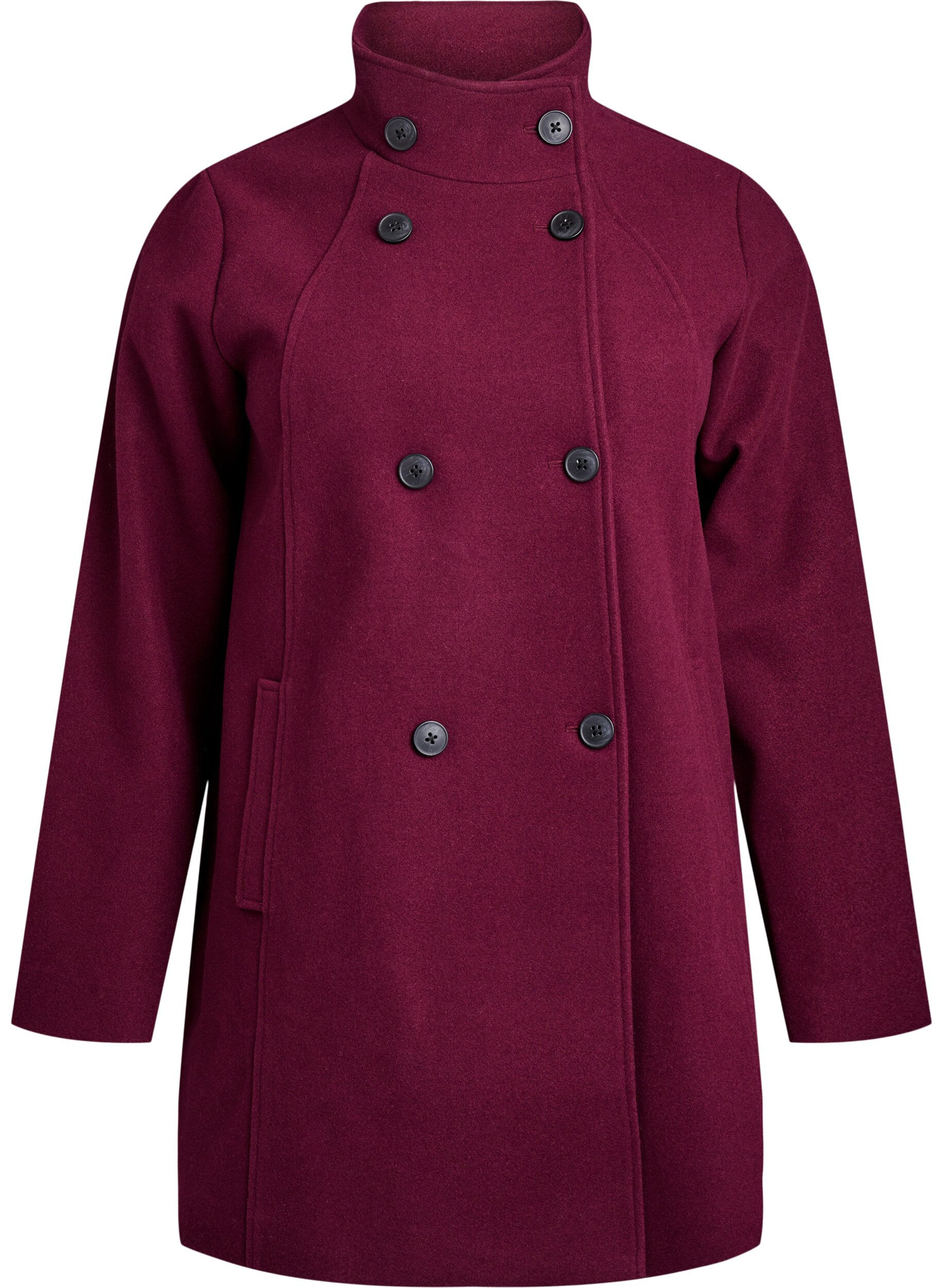 Manteau court &agrave; la coupe &eacute;vas&eacute;e