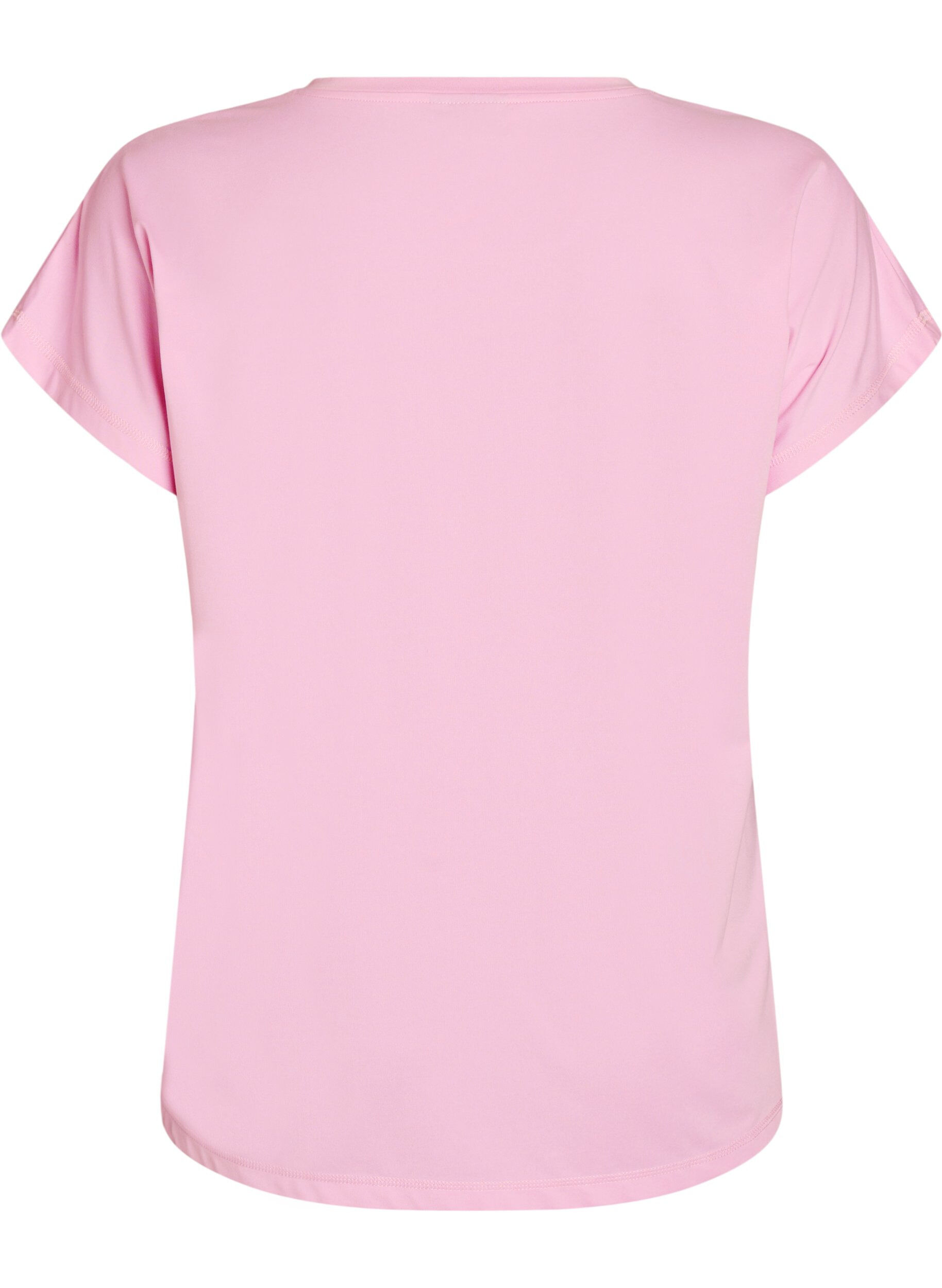 ZizziT-shirt de sport couleur unie, Rose, Packshot image number 1