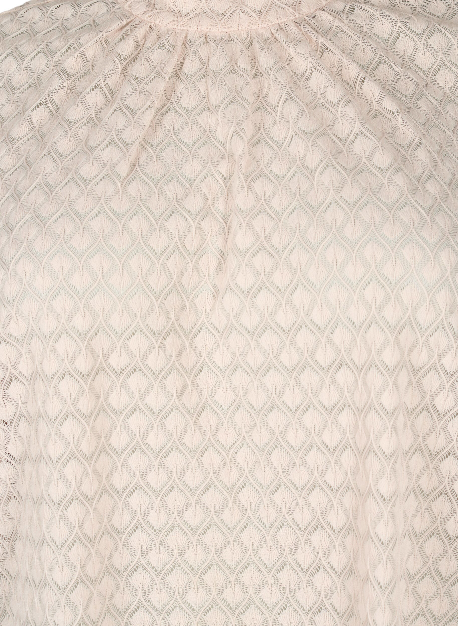 Zizzi  Blouse &agrave; manches longues avec texture &agrave; motifs, Whisper Pink, Packshot image number 2