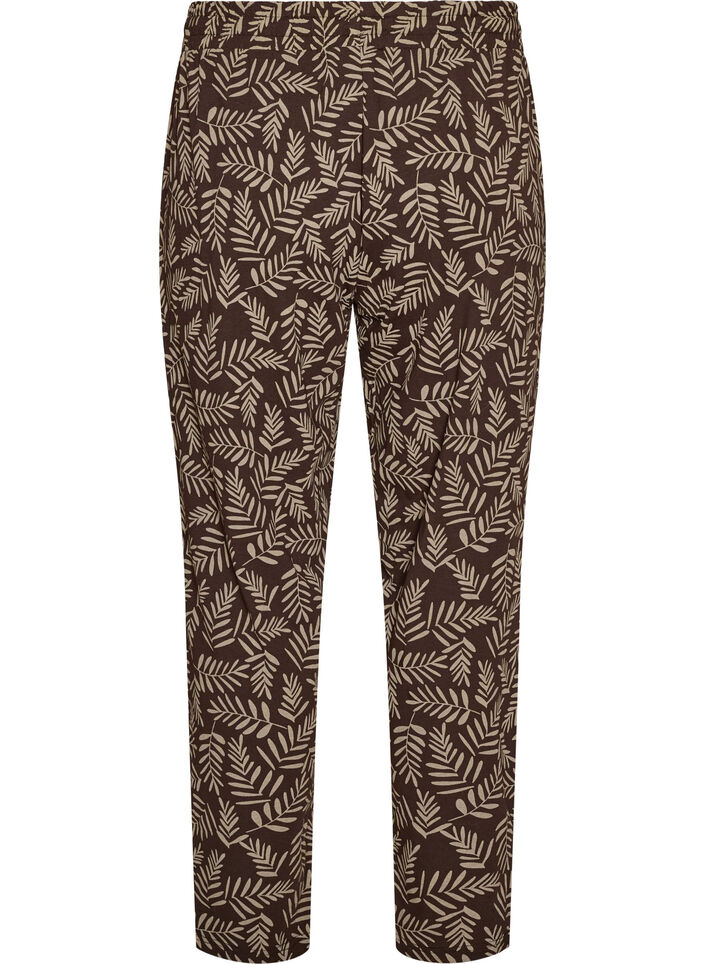 Pantalon de pyjama en coton avec imprim&eacute;, Marron, Packshot image number 1