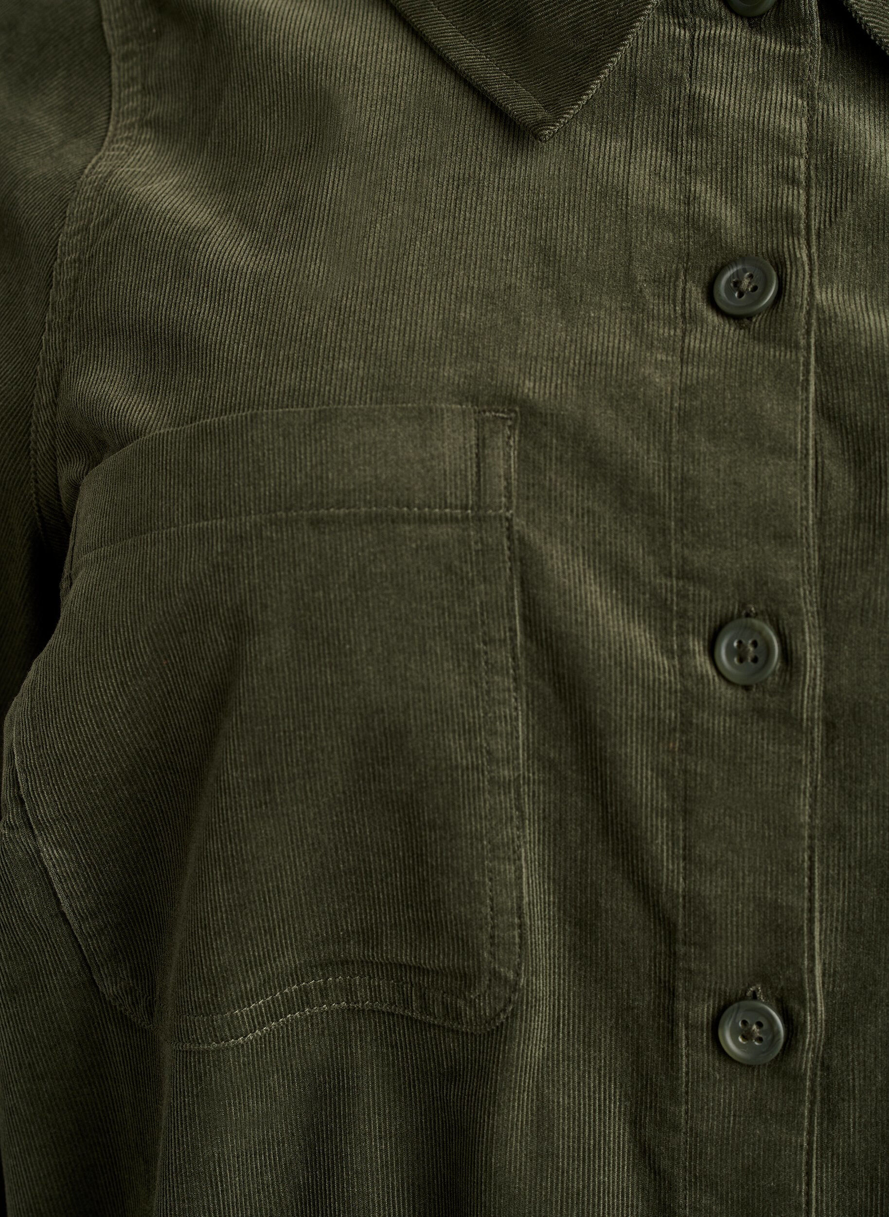 Zizzi Combinaison en velours c&ocirc;tel&eacute; &agrave; jambes droites, Vert, Packshot image number 2