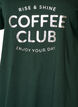 Chemise de nuit en coton biologique et &agrave; col en V, Vert fonc&eacute;, Packshot image number 2