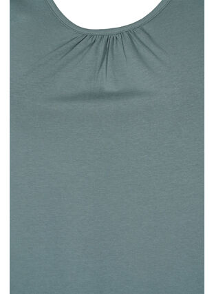 Haut à rayures en coton, Balsam Green Solid, Packshot image number 2