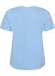 T-shirt col V, Bleu, Packshot image number 1