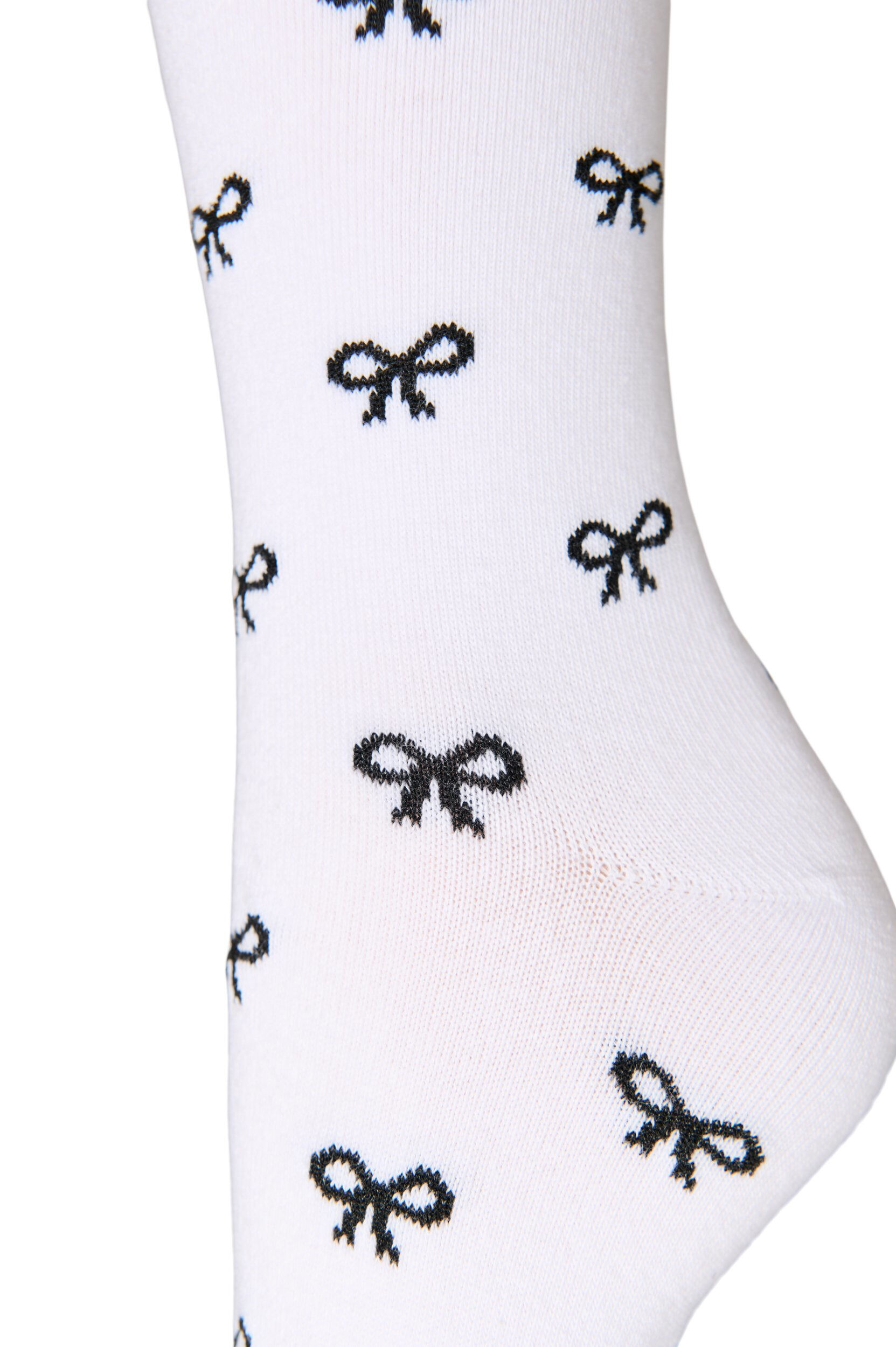 Zizzi Chaussettes en coton &agrave; motifs, Blanc, Packshot image number 2