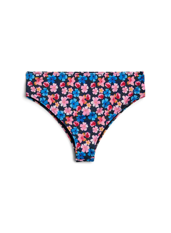 Culotte de bikini br&eacute;silienne &agrave; imprim&eacute; floral, Rose poudr&eacute;e, Packshot image number 1
