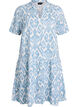 Robe courte &eacute;vas&eacute;e en mousseline de coton, Vanille, Packshot image number 0