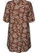 Robe courte coupe &eacute;vas&eacute;e avec col en V, Marron, Packshot image number 1