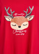 Chemise de nuit en coton bio avec motif de No&euml;l, Rouge, Packshot image number 2