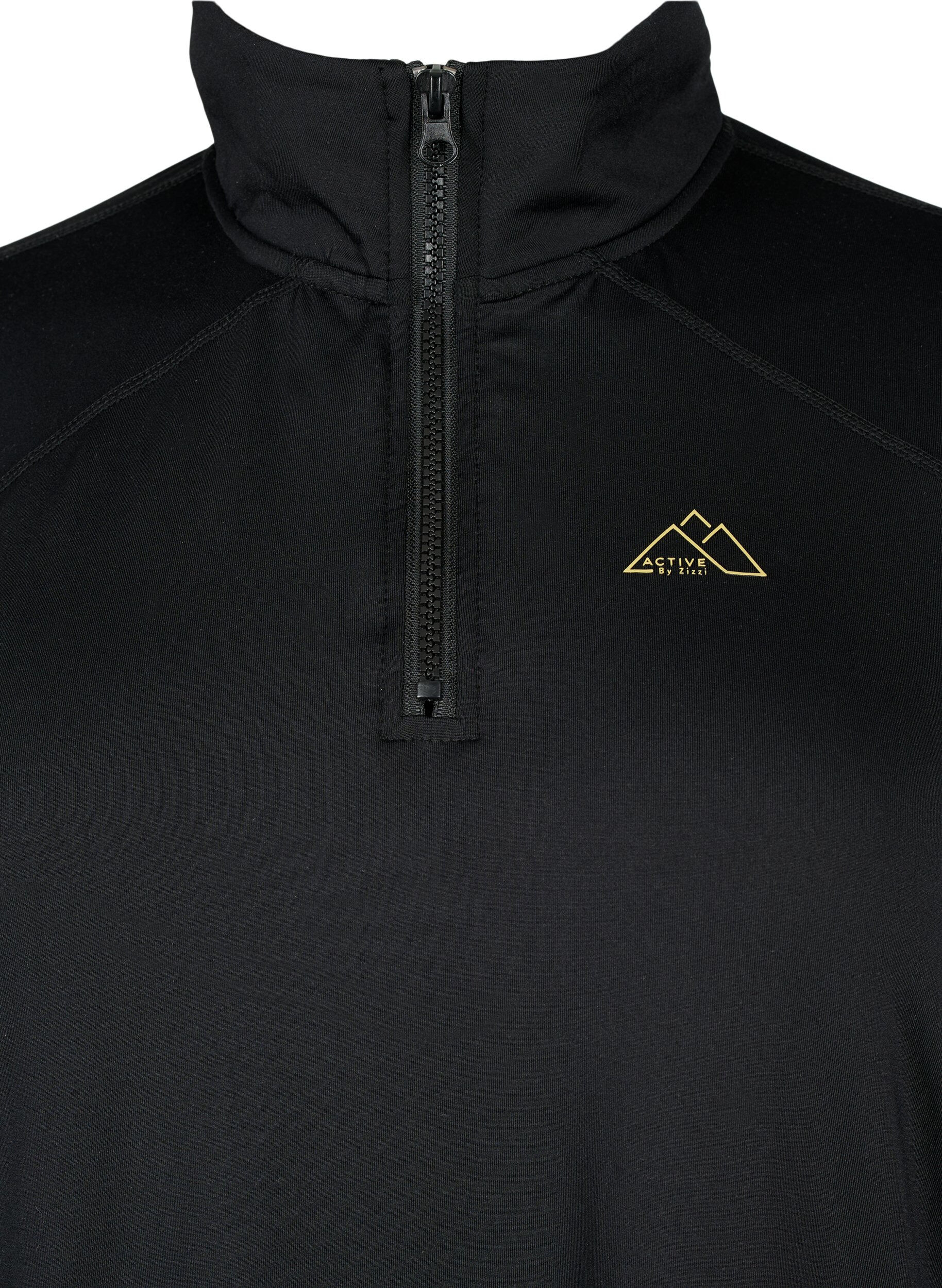 Zizzi Chemisier couche de base avec des poches et du mesh, Black, Packshot image number 2