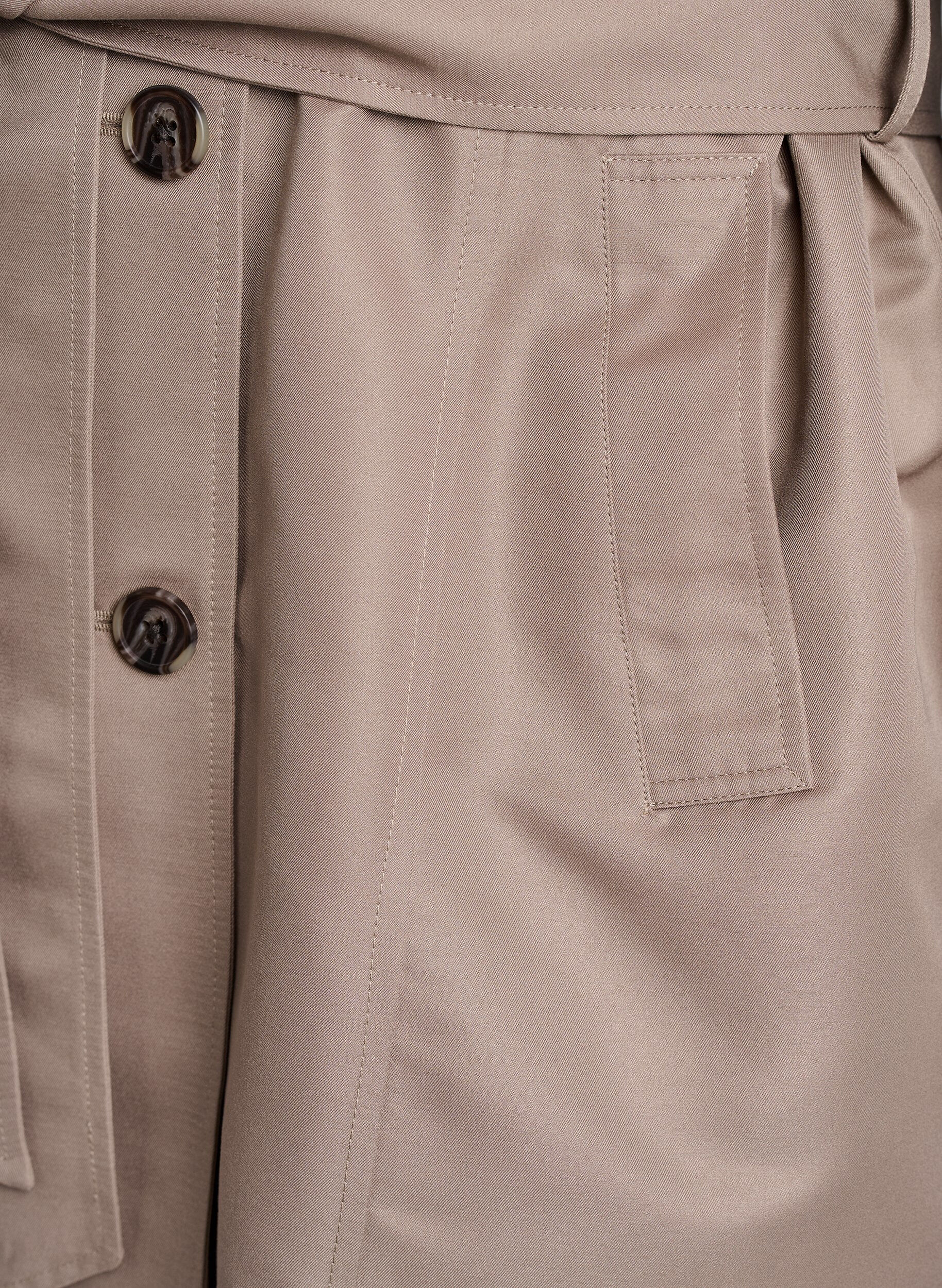 Zizzi Trench court avec ceinture, Gris, Packshot image number 3