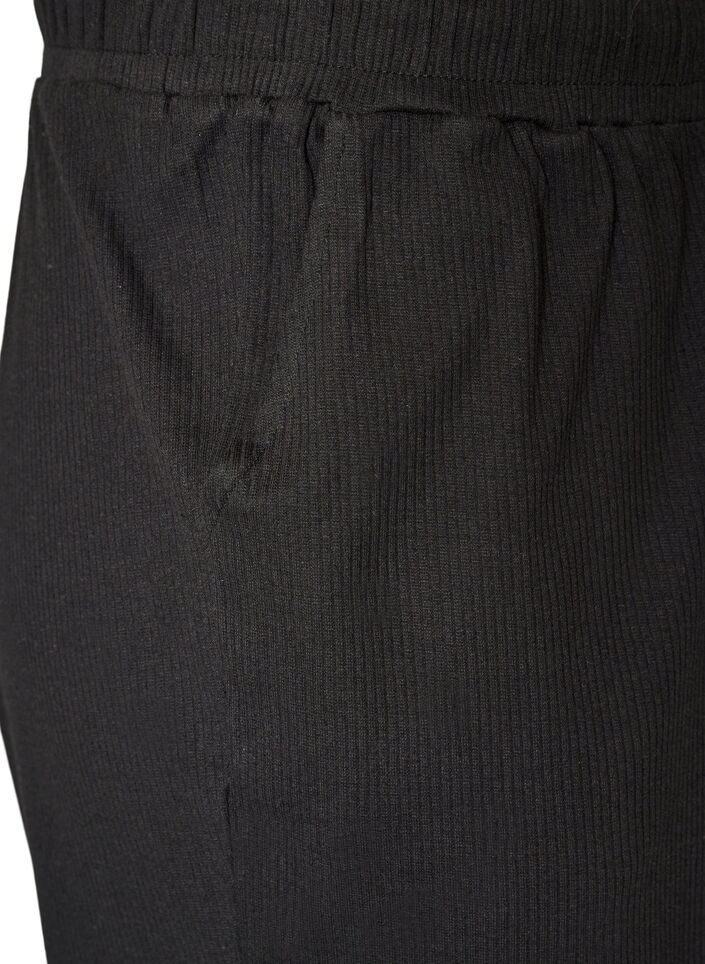 Bas de pyjama c&ocirc;tel&eacute; &agrave; coupe droite, Noir, Packshot image number 3
