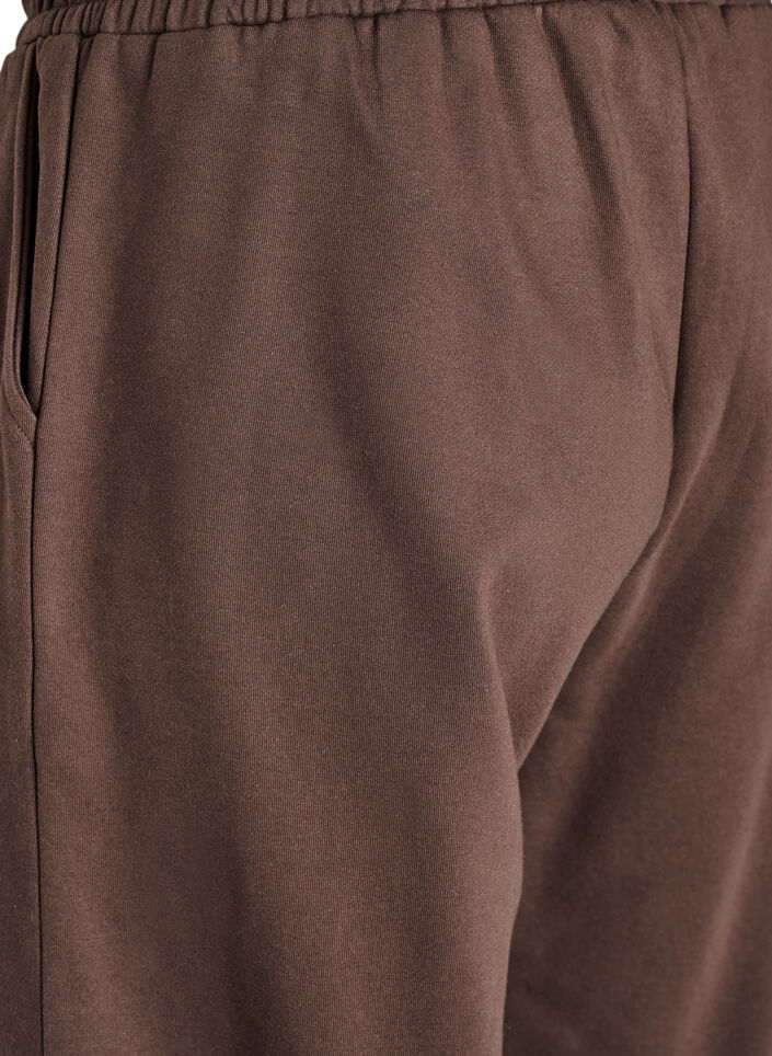 Pantalon de jogging taille haute avec poches, Marron, Packshot image number 3