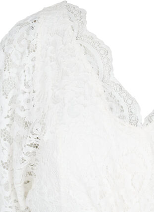Robe de mariée en dentelle avec fente, Star White, Packshot image number 2