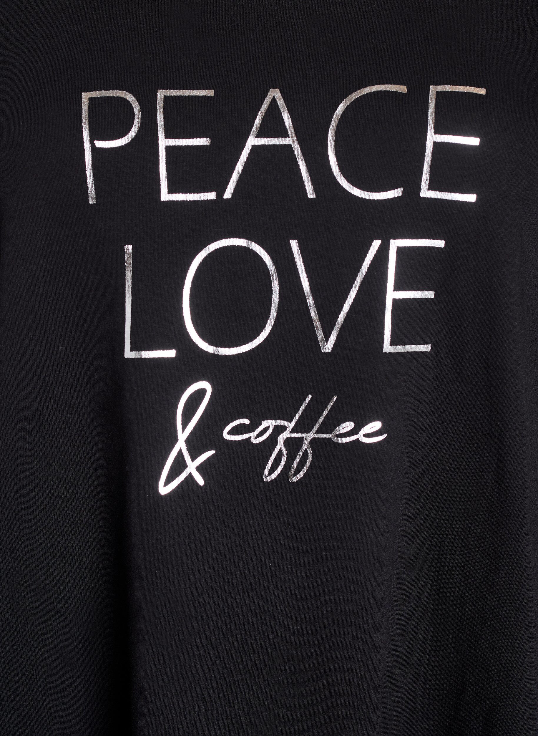 Zizzi Chemise de nuit &agrave; manches courtes en coton biologique, Noir, Packshot image number 2