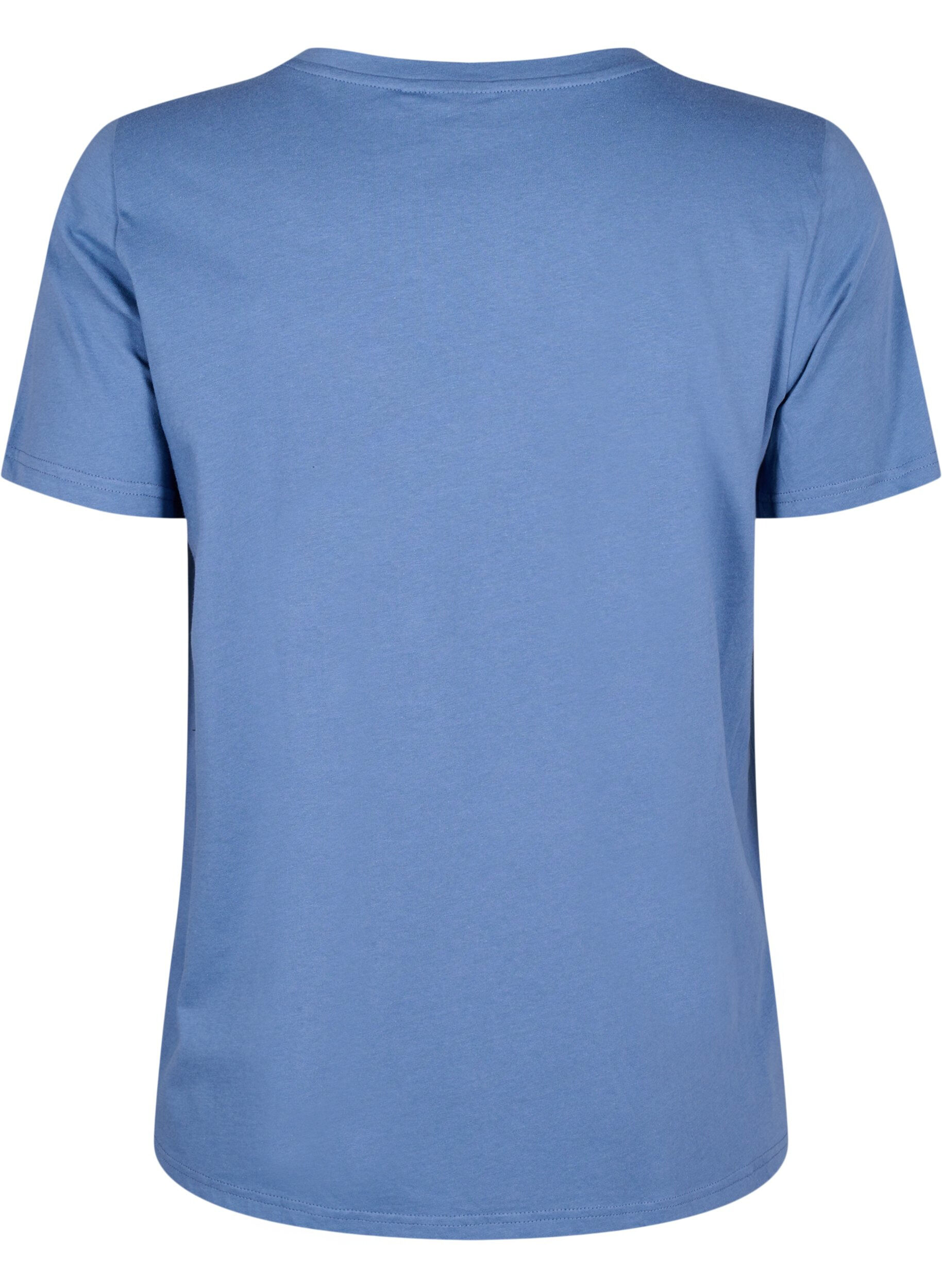 Zizzi T-shirt avec motif de texte, Moonlight B. W.Navy, Packshot image number 1