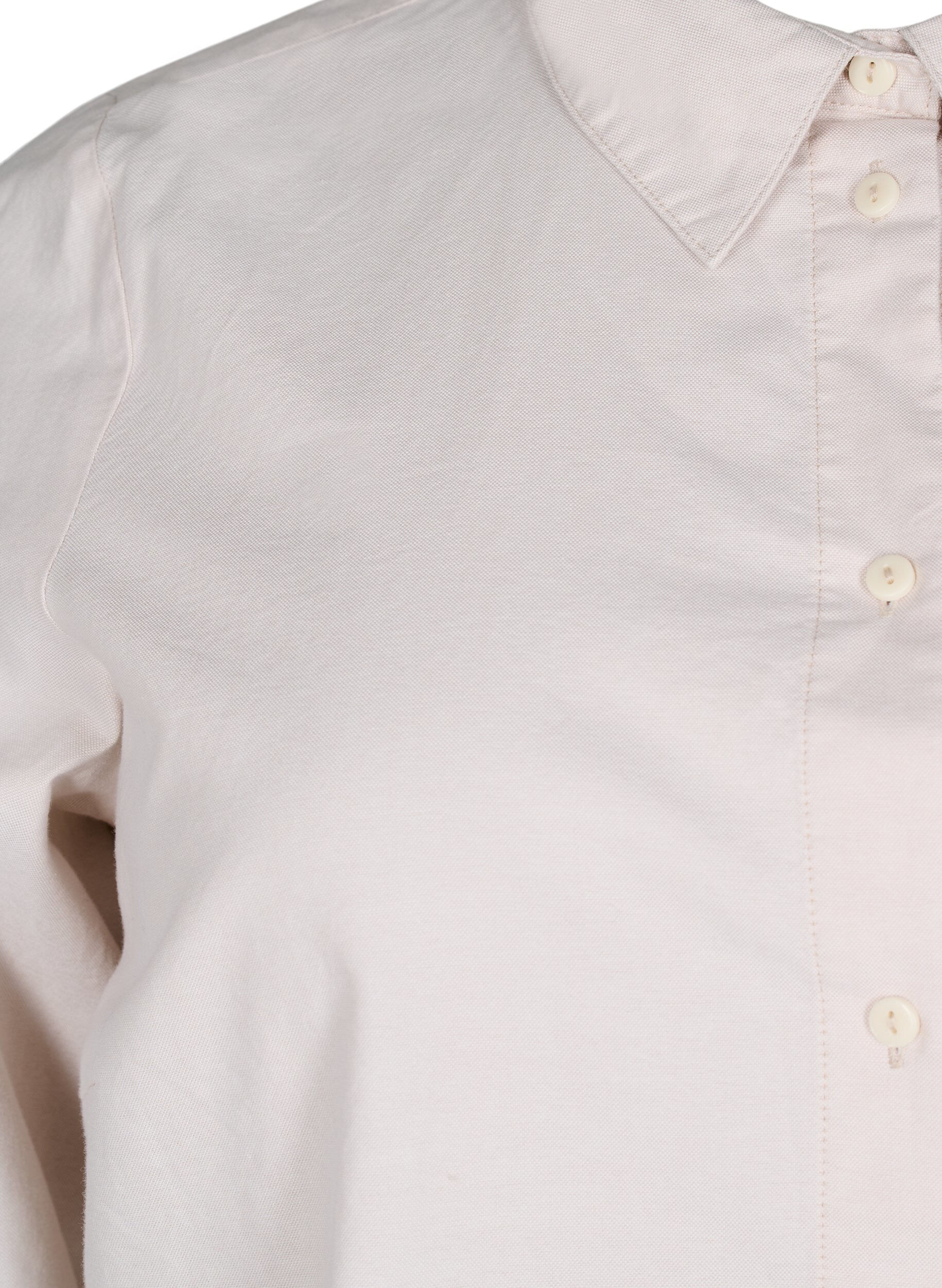 Zizzi Chemise &agrave; manches longues en coton, Beige, Packshot image number 2