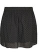 Jupe courte en broderie anglaise avec ceinture &eacute;lastique, Noir, Packshot image number 1