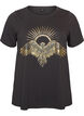 T-shirt en coton avec imprim&eacute; devant, Gris anthracite, Packshot image number 0