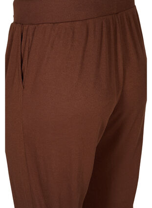 Pantalon avec poches et cordon de serrage, Dark Brown Mel. , Packshot image number 3