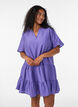 Robe coupe &eacute;vas&eacute;e textur&eacute;e, Violet, Model image number 0