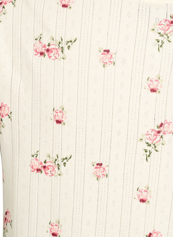 Haut de pyjama en coton bio avec mancherons, 9990, Packshot image number 3