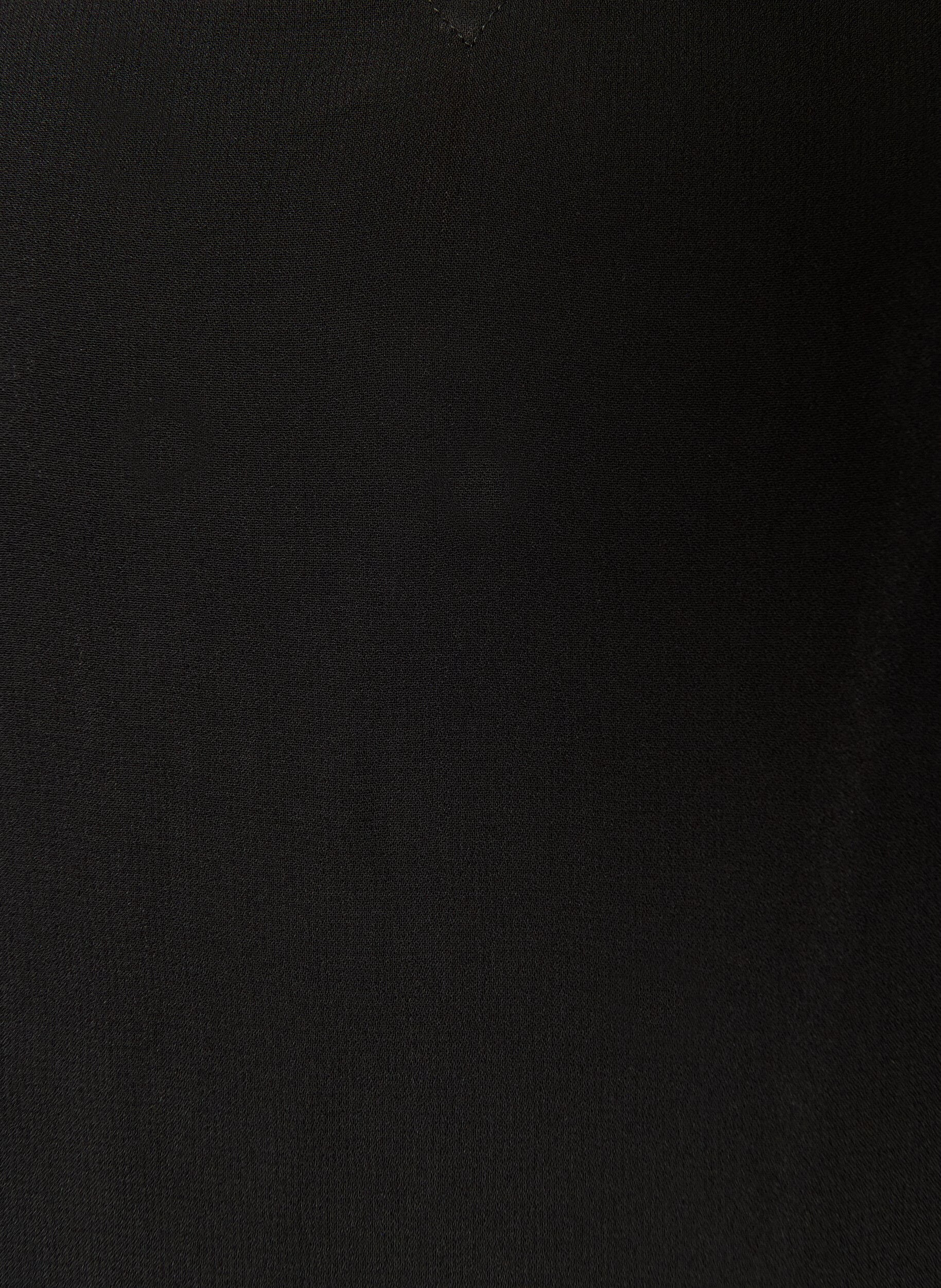 ZizziRobe en viscose avec volants et manches transparentes, Noir, Packshot image number 2