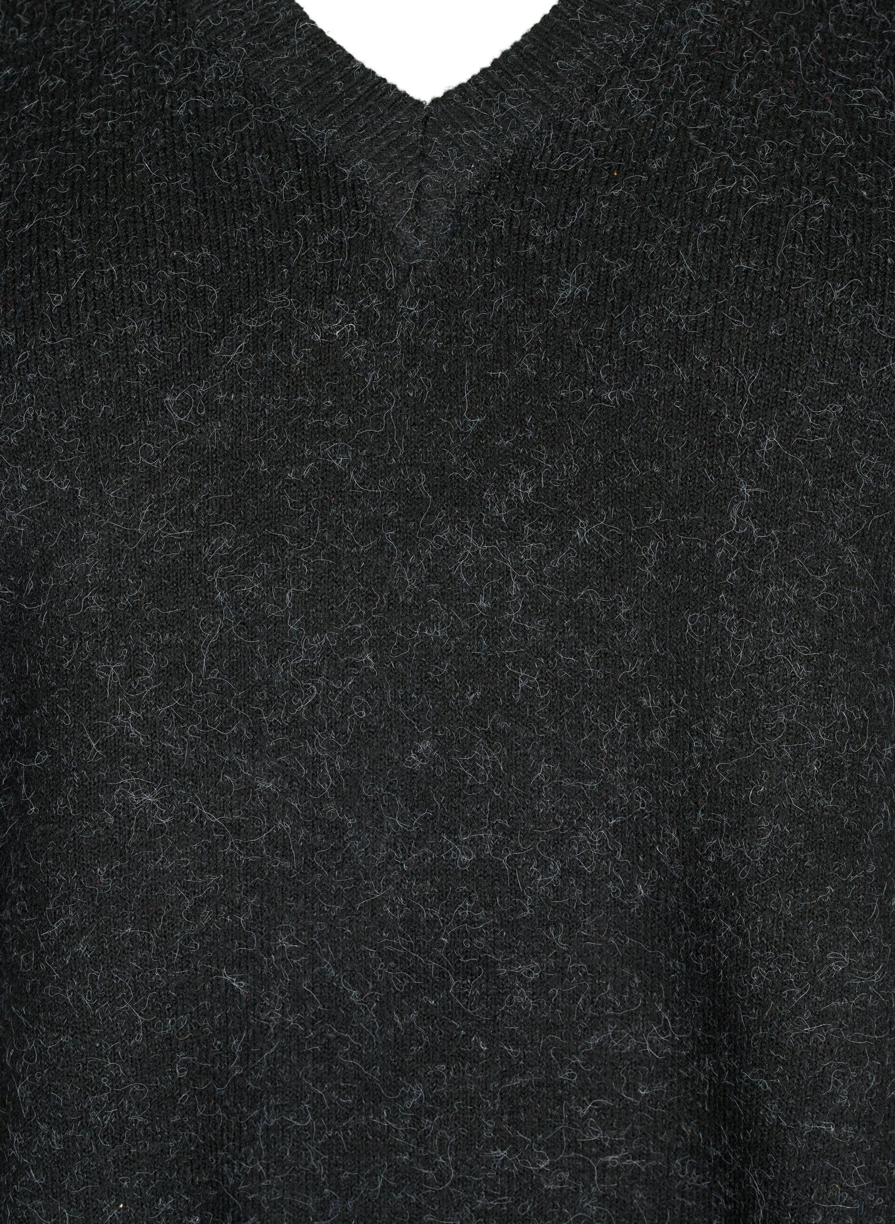 ZizziPull chin&eacute; &agrave; col en V, Dark Grey Melange, Packshot image number 2
