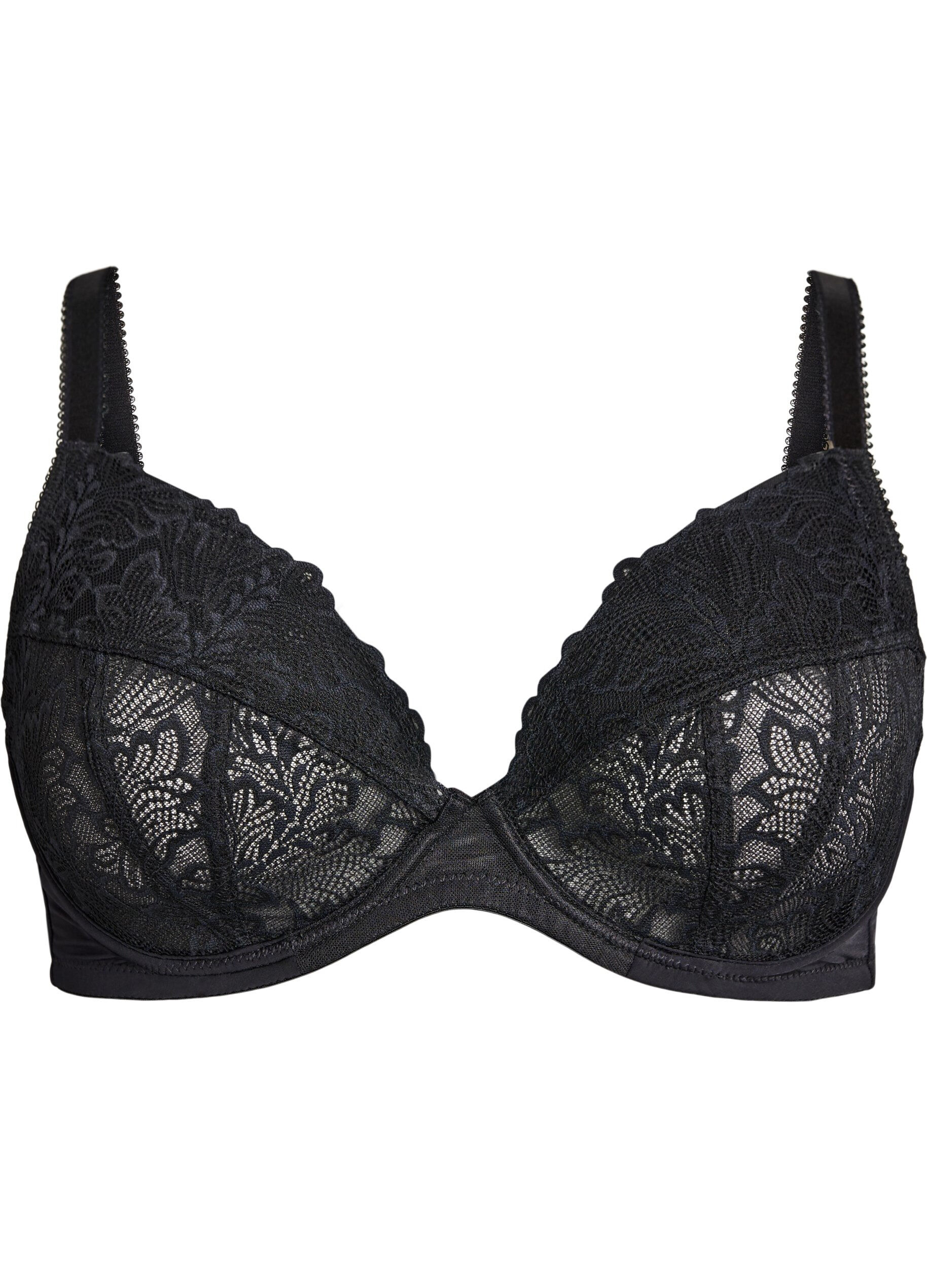 Soutien-gorge plongeant &agrave; armatures avec dentelle