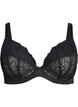 Soutien-gorge plongeant à armatures avec dentelle, Noir, Packshot image number 0