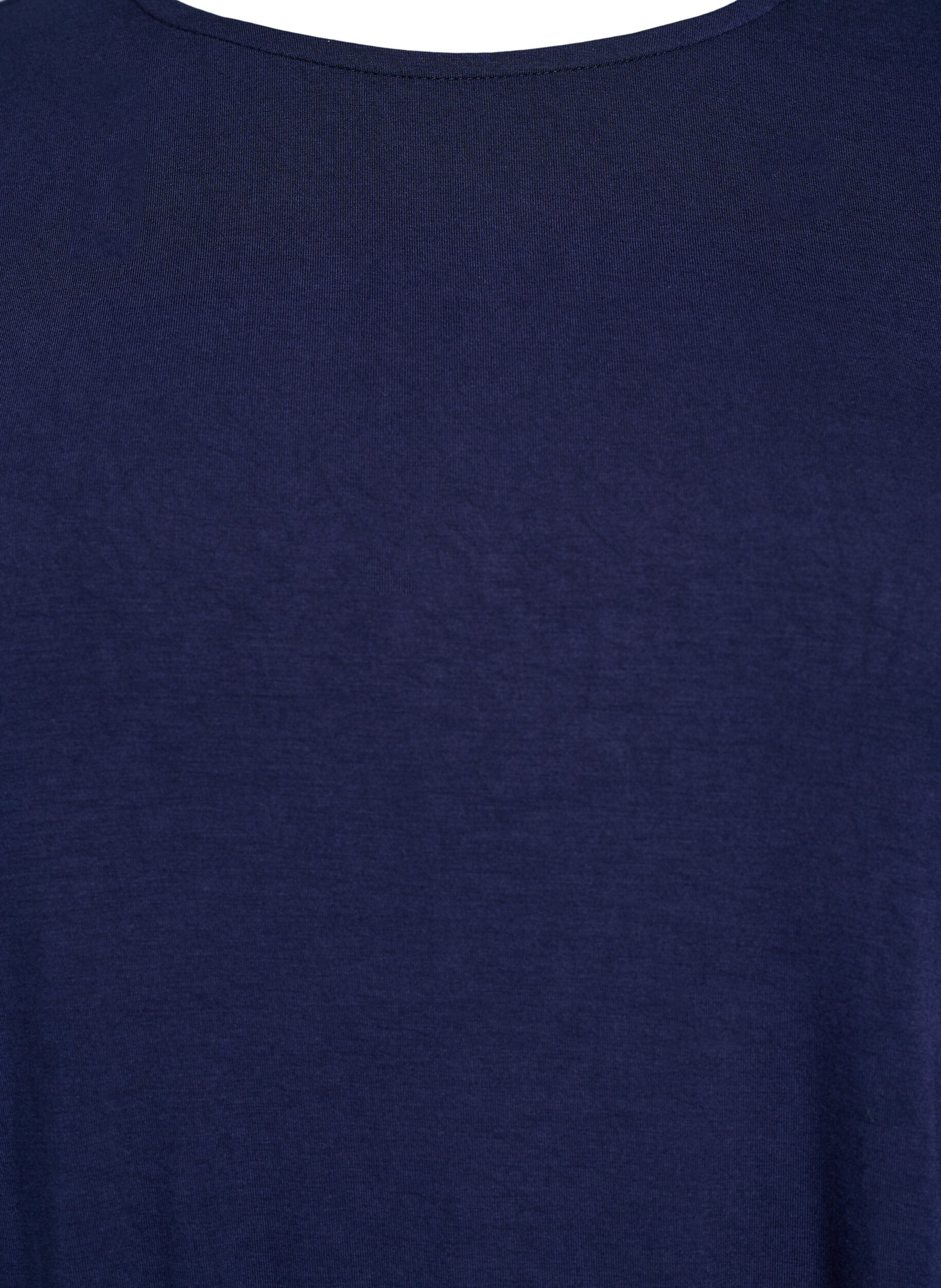 Zizzi Chemisier uni &agrave; manches longues, Bleu, Packshot image number 2