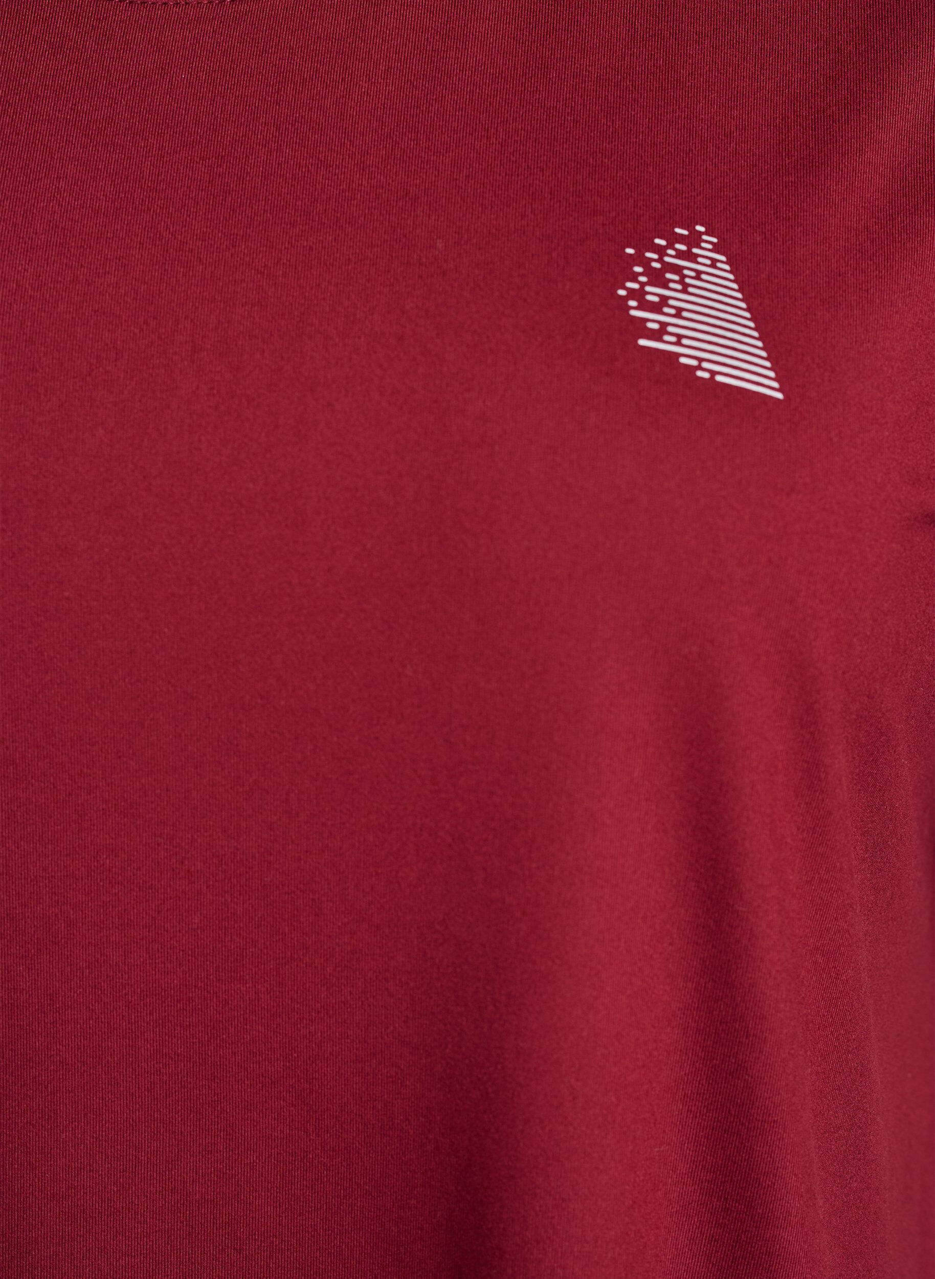 Zizzi T-shirt de sport couleur unie, Bordeaux, Packshot image number 2